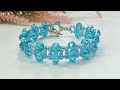 DIY Blue Rondelle Crystal Beaded Bracelet | Jewelry Making | Beaded Bracelet Tutorial