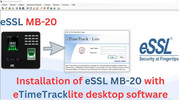 eSSL MB 20 | Complete installation with etimetracklite desktop software