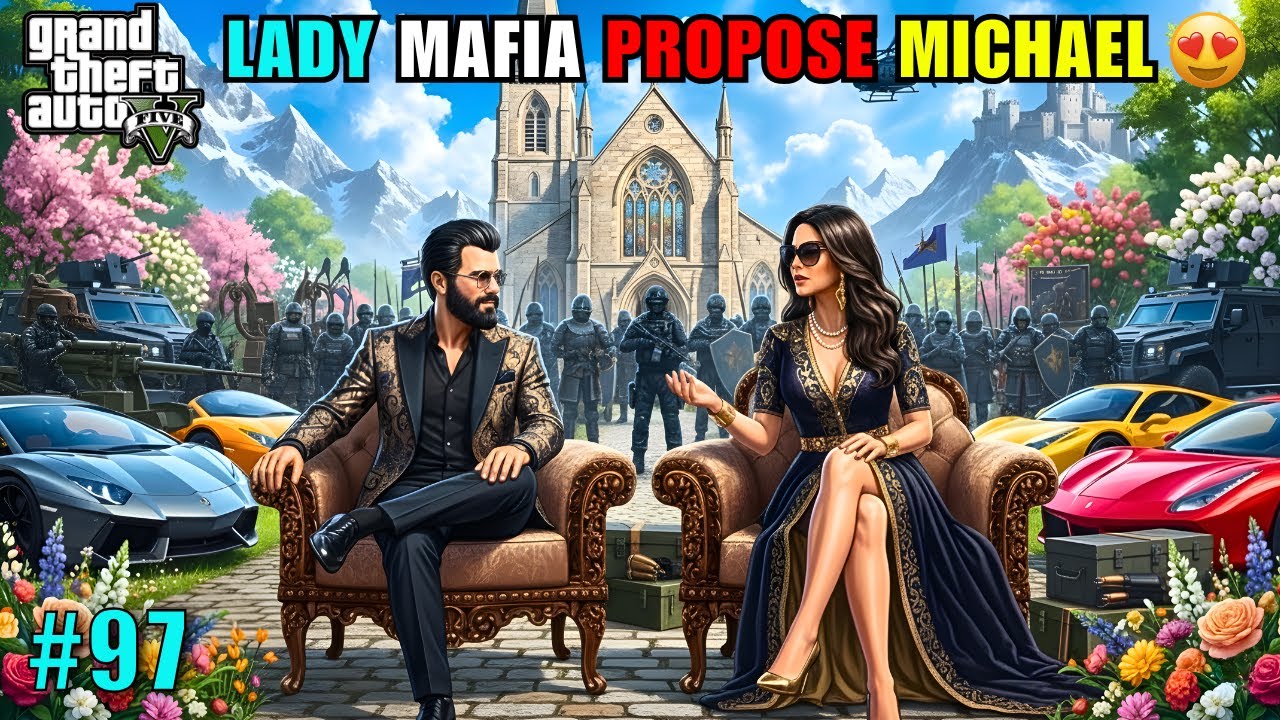 MICHAEL SHOCKED 😳 | LADY MAFIA PROPOSES HIM 💍 | GTA 5 CINEMATIC #97