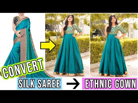 silk saree gowns
