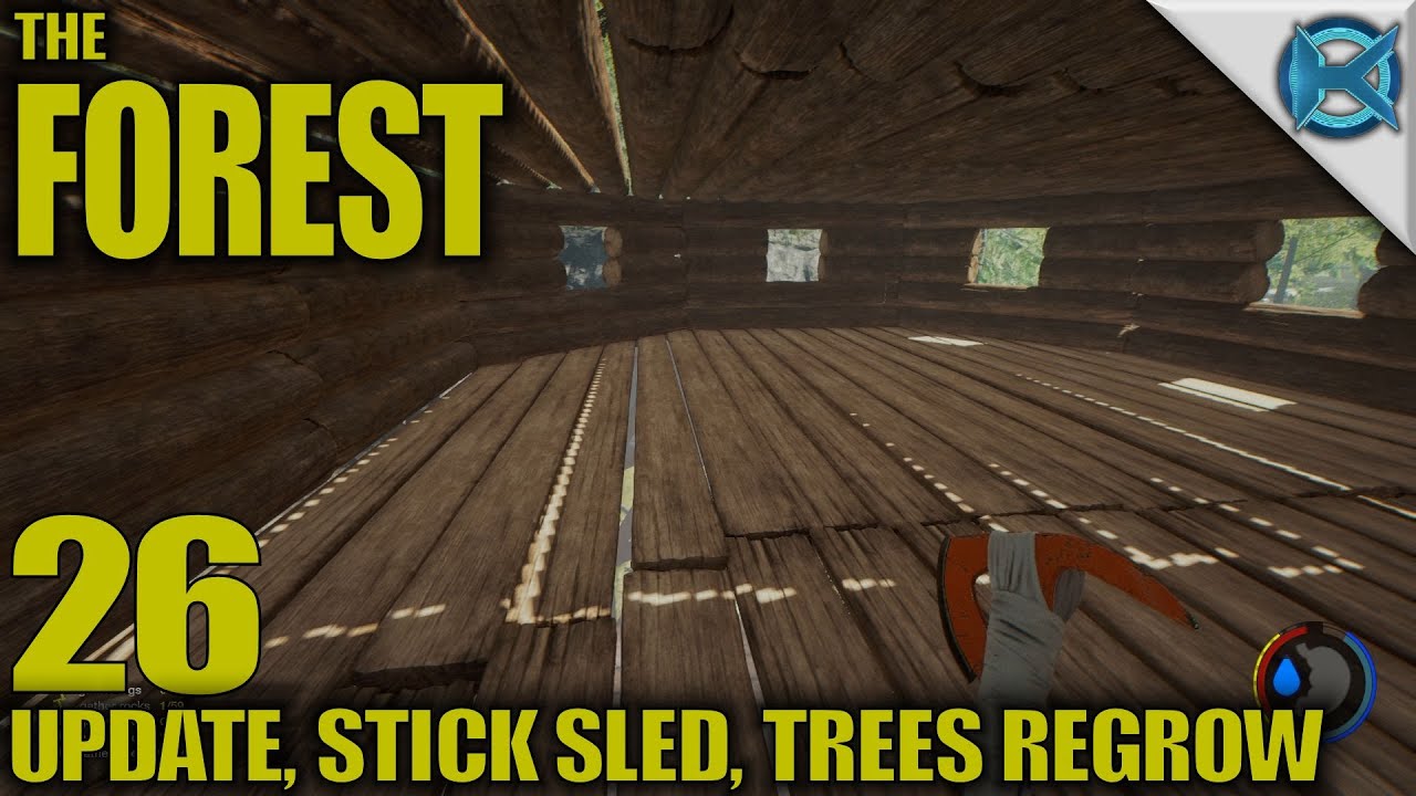 The Forest Ep. 26 "Update, Stick Sled, Trees Regrow" Gameplay Let's