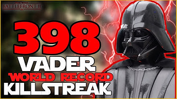398 Darth Vader OLD WORLD RECORD Killstreak | Yavin IV (GA)