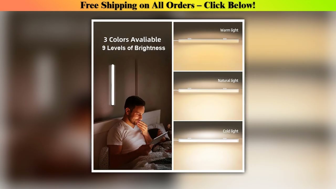 Led Light Tube Reading Lamp Usb Plug Magnetic Strip Suction Bedside Mini Night 20cm/40cm/50cm