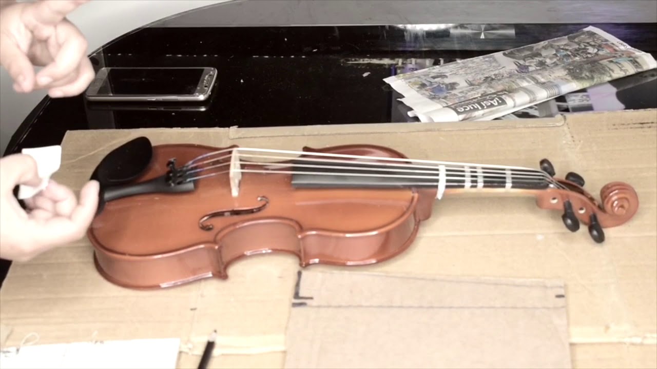 Frenesí Barra oblicua Caña Cómo construir tu viola o violín con materiales que tienes en casa - YouTube