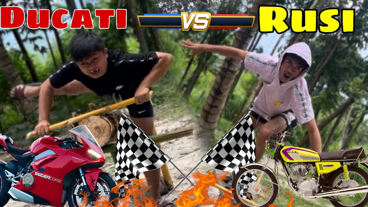 DRAG RACE PART 2 || DUCATI 1000cc VS RUSI 12345cc🏁