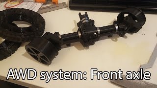 3D printed RC truck V3: Driven front axle