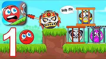 Red Bounce Ball Heroes - Gameplay Walkthrough Part 1 - Tutorial (iOS,Android)
