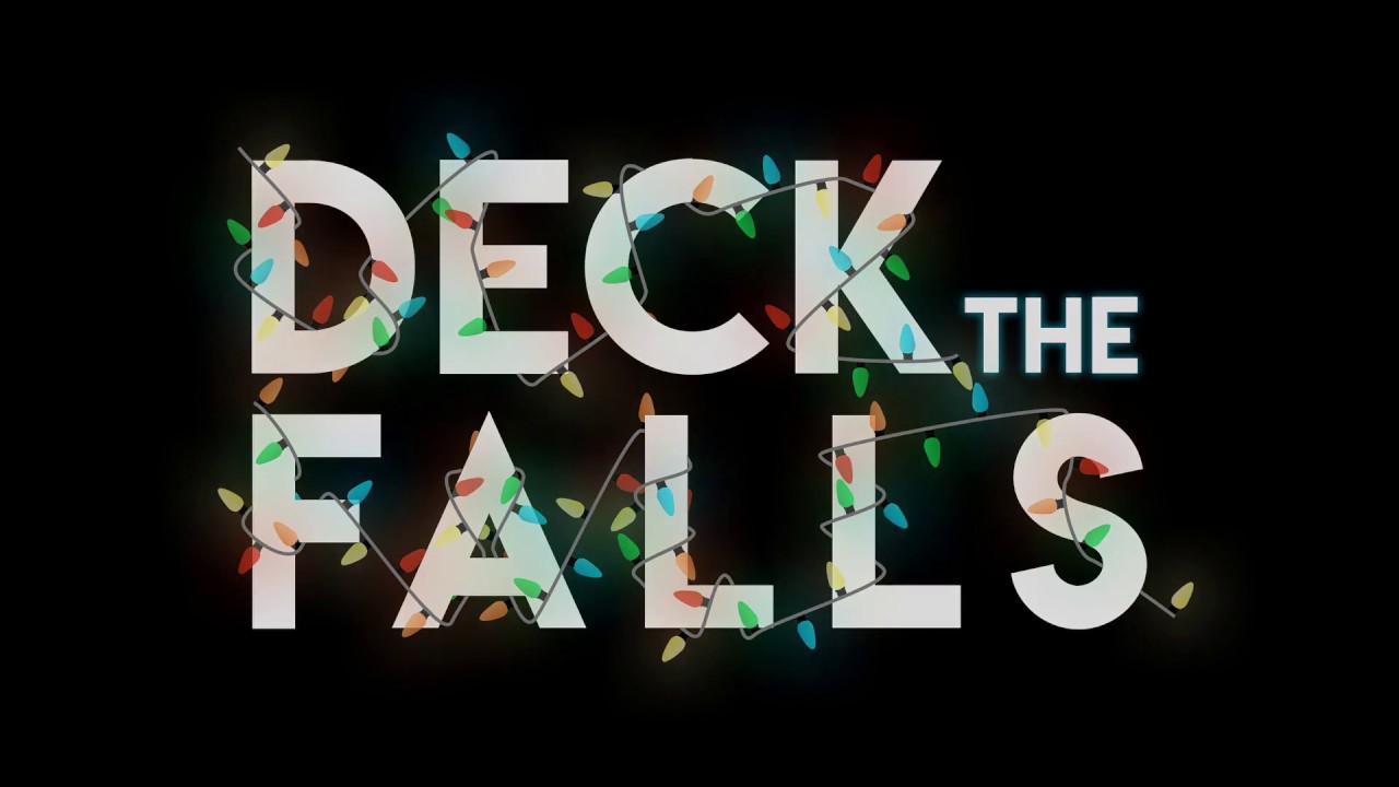 Deck The Falls A Live Animation Projected on to the great Idaho Falls