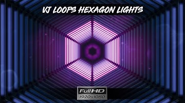 VJ Loops Neon Hexagon Lights - VideoHive