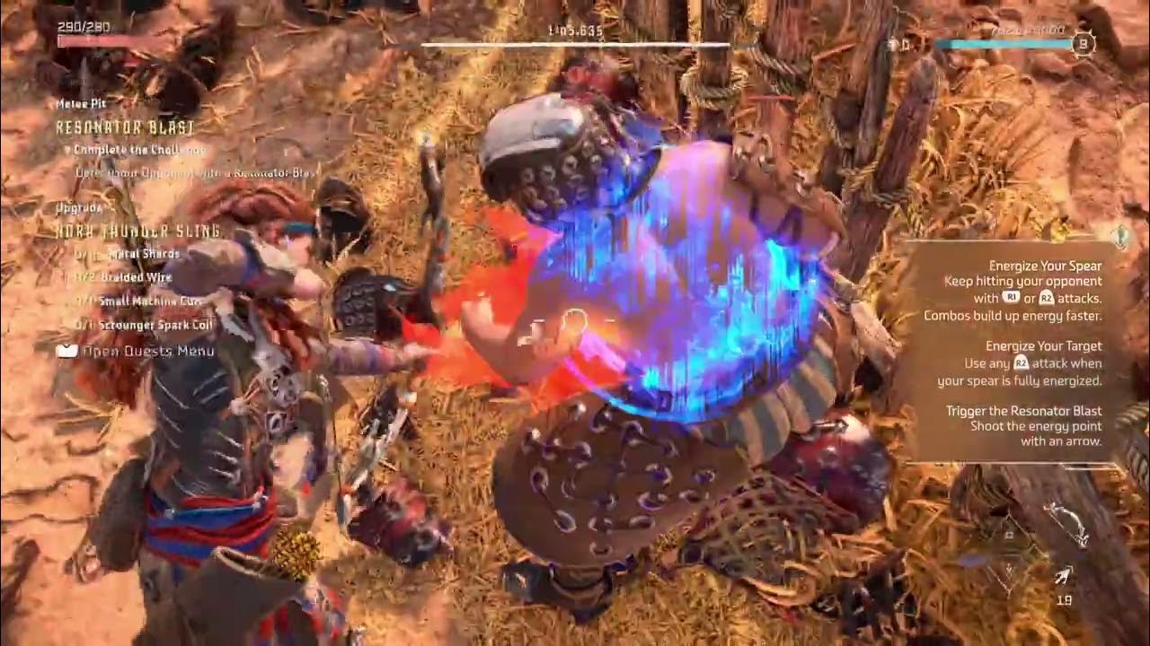 Resonator Blast Challenge Melee Pit Horizon Forbidden West YouTube