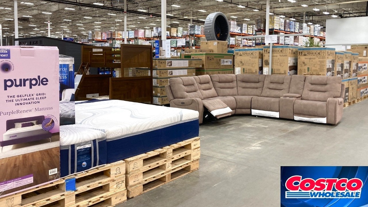 COSTCO FURNITURE SOFAS COUCHES ARMCHAIRS TABLES DRESSERS SHOP WITH ME SHOPPING STORE WALK THROUGH