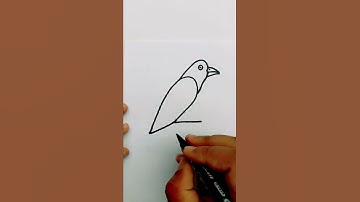 How to draw a crow from number 2