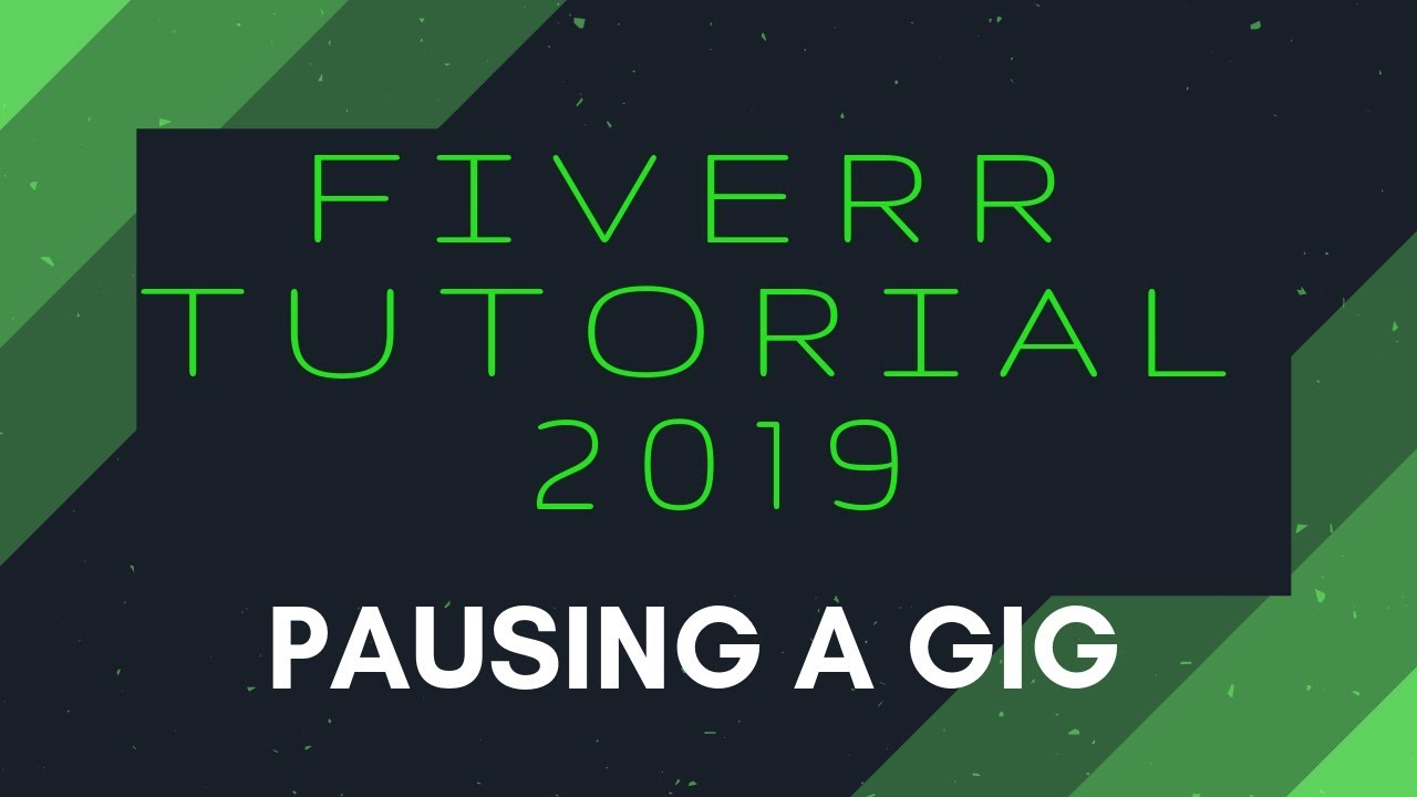 Pausing a Gig of Fiverr | Fiverr Tutorial 2019 | Ace It With Ava