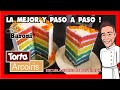 TORTA 🍰🌈 ARCOIRIS DE MANTEQUILLA 🔺 LOS BARONI | RAINBOW CAKE cursos de pastelería online