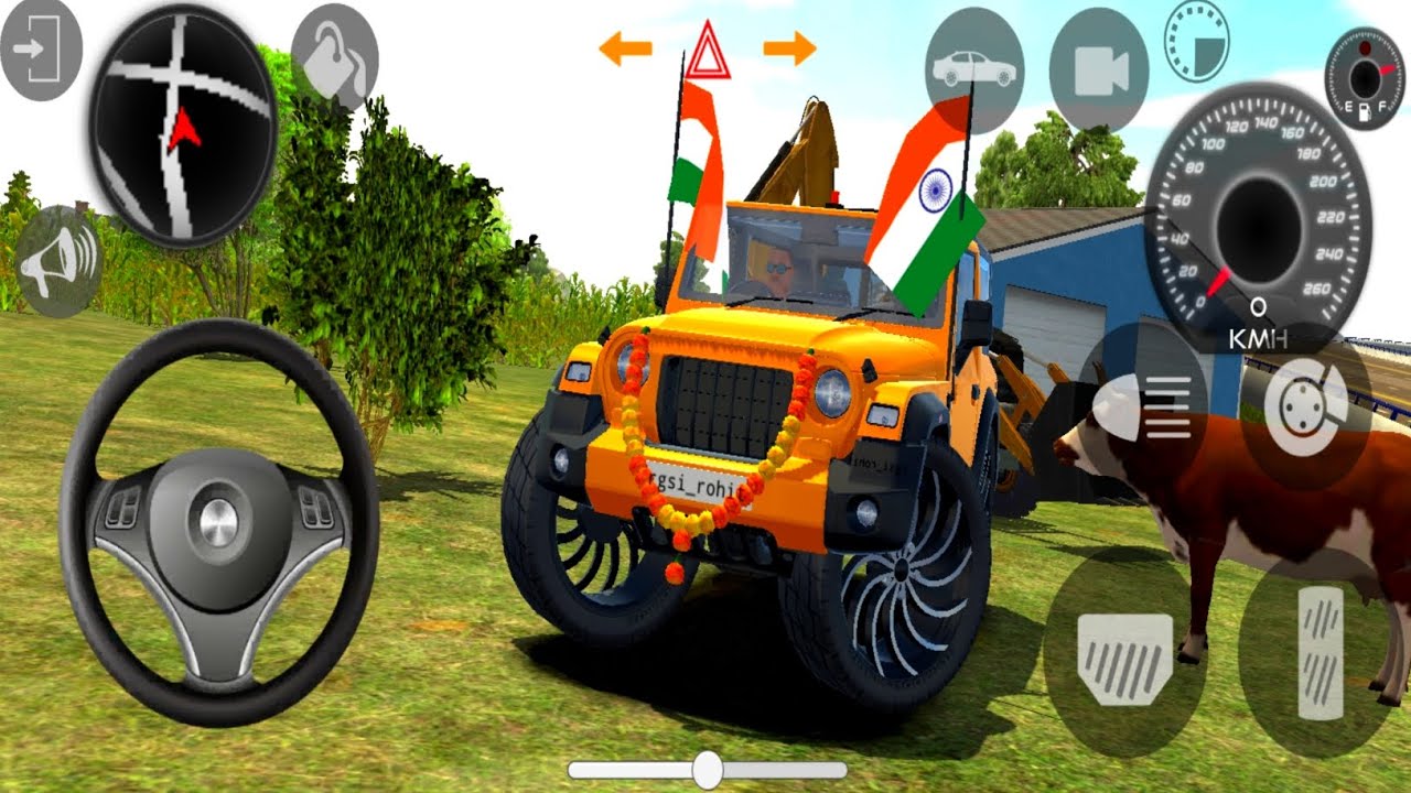 Dollar [Song] Indian Car 😈Simulator 3d Games | Mahindra Purple Thar Driving - Android Gameplay