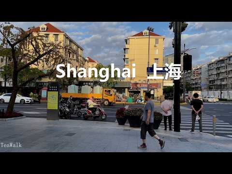 Shanghai, 중국 | Wujiaochang 광장 | 도보 여행 4K