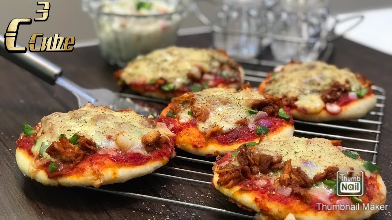 QUICK MINI PIZZA RECIPE | CHICKEN TIKKA TOPPING | MINI PIZZA FOR KIDS