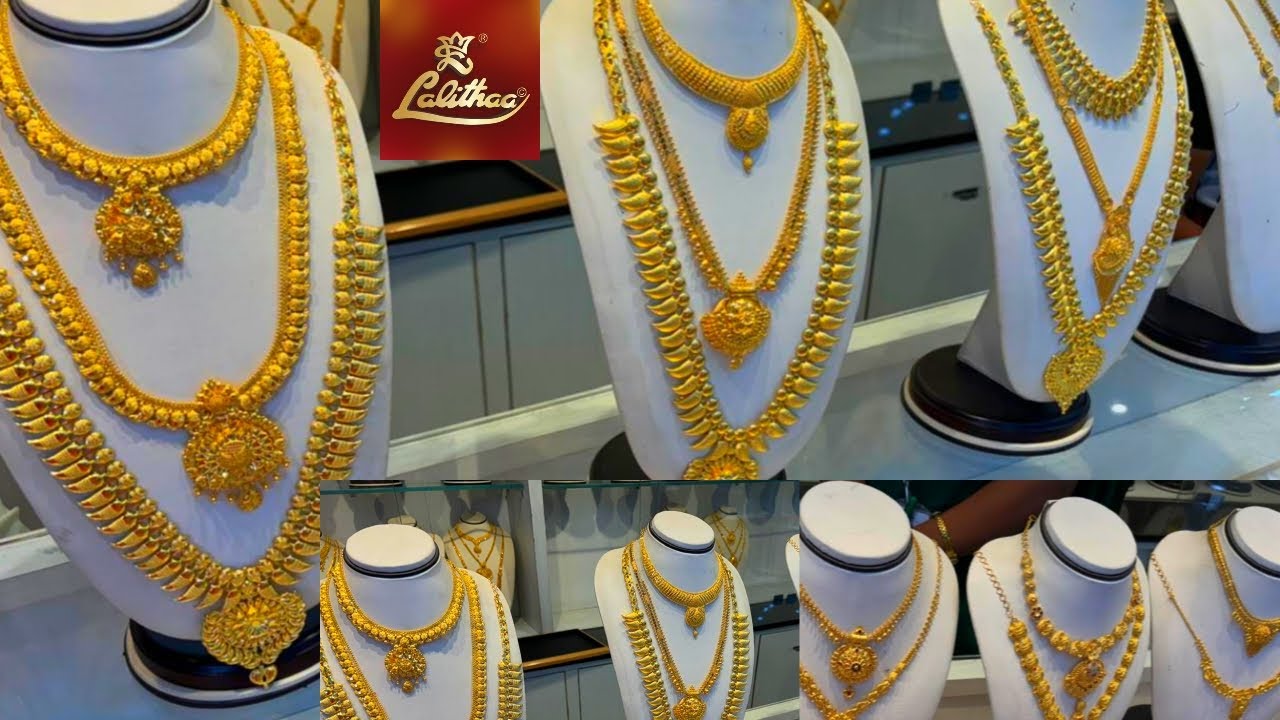 Lalithaa Jewellery Wedding Sets Haram & Necklace Collections Kasu ...