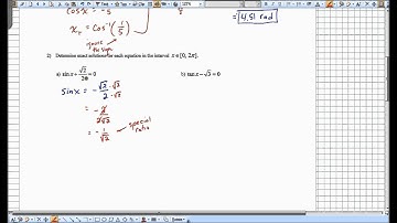 Lesson 6.10 - Solving Linear Trig Equations