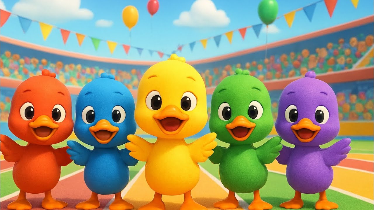 Learn Colors with Ducks 🦆 | Color Race for Toddlers | Fun Kids Song