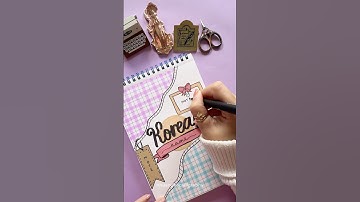 DIY Front Page Idea: Korean 🎀 #shorts #nhuandaocalligraphy #frontpage