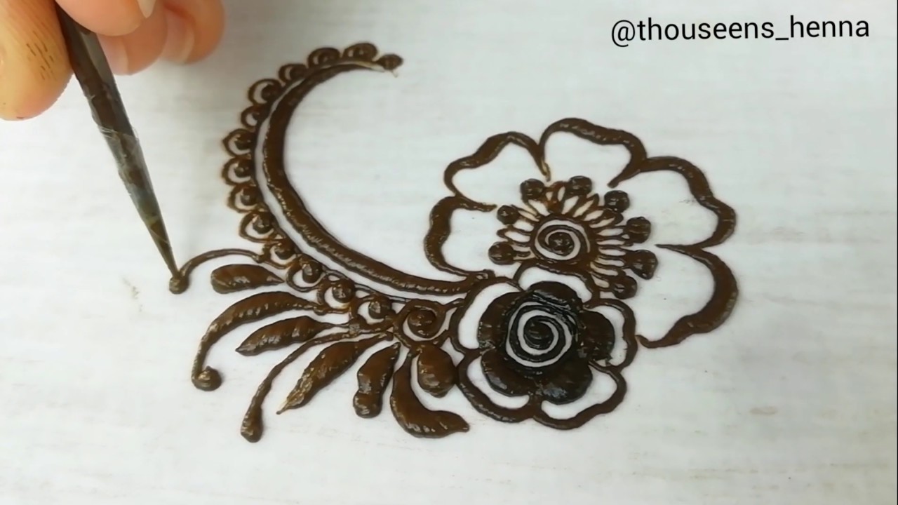 EASY GRID & FLORAL HENNA TUTORIAL FOR LEARNERS BY || thouseens henna ...