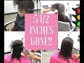 Big Chop! 5 1/2 inchs!!! silk press on natural hair!