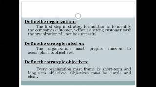 Strategic Management-Unit 2-Class 15-Strategy Formulation and its process-by Dr. Habeeb sir