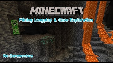 Minecraft Longplay Mining - Exploring Cave & Ore Mining - No Commentary - 1.20