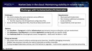 Market Data in the Cloud: Maintaining stability in volatile times.