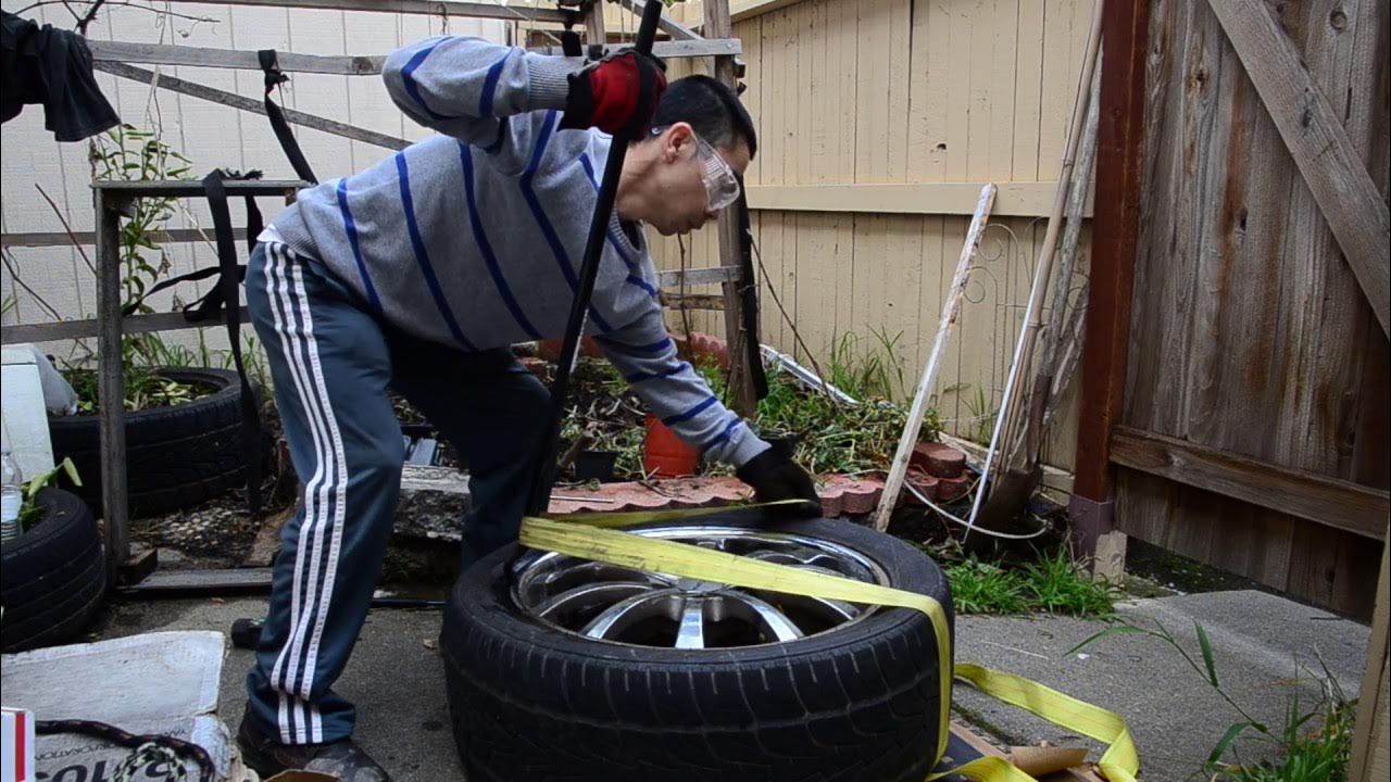 how to use harbor freight tire bead breaker with swan neck YouTube