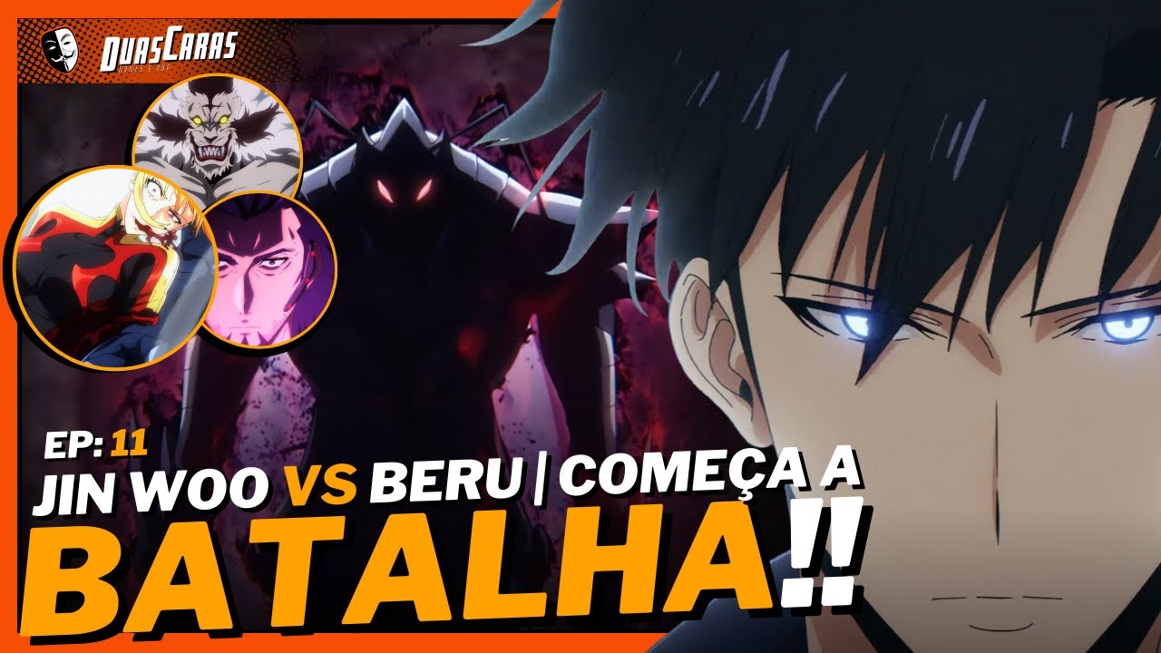 SOLO LEVELING JIN WOO VS BERU VAI COMEÇAR A LUTA