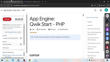 App Engine: Qwik Start - PHP | #qwiklabs | #GSP069