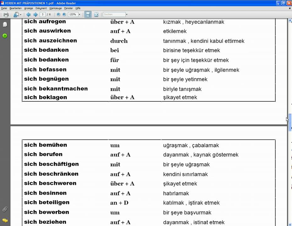 Almanca DERS Verben Mit Präpositionen - YouTube