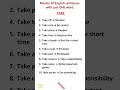Master 10 English sentences with just ONE word-TAKE