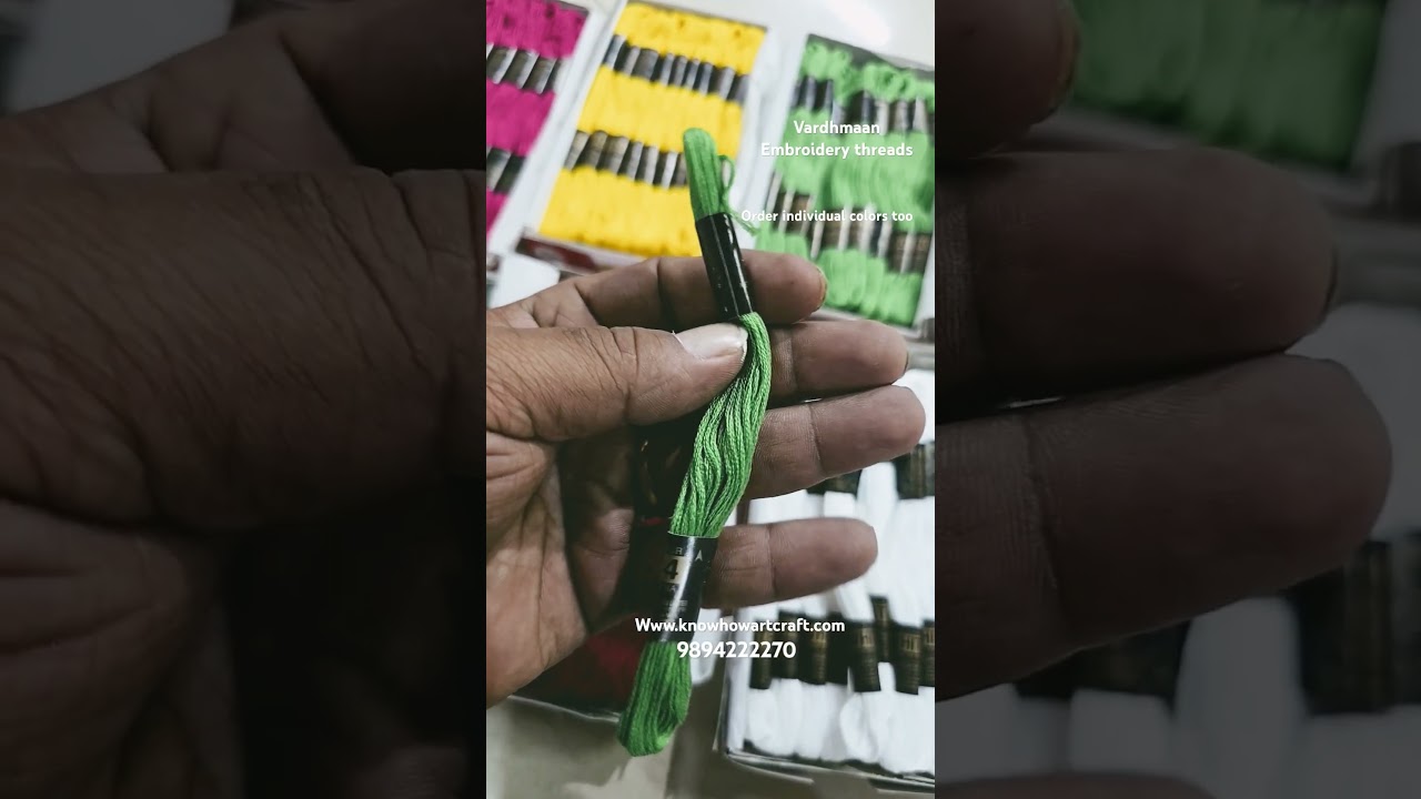 Vardhaman embroidery threads individual shades