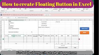 Create Floating button in Excel