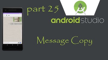 Part 25  message chat app  copy message (chat uygulaması yap) mesajları kopyala