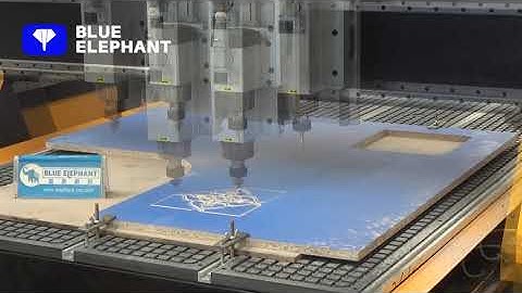Blue Elephant 1325 pneumatic 3 heads cnc router machine
