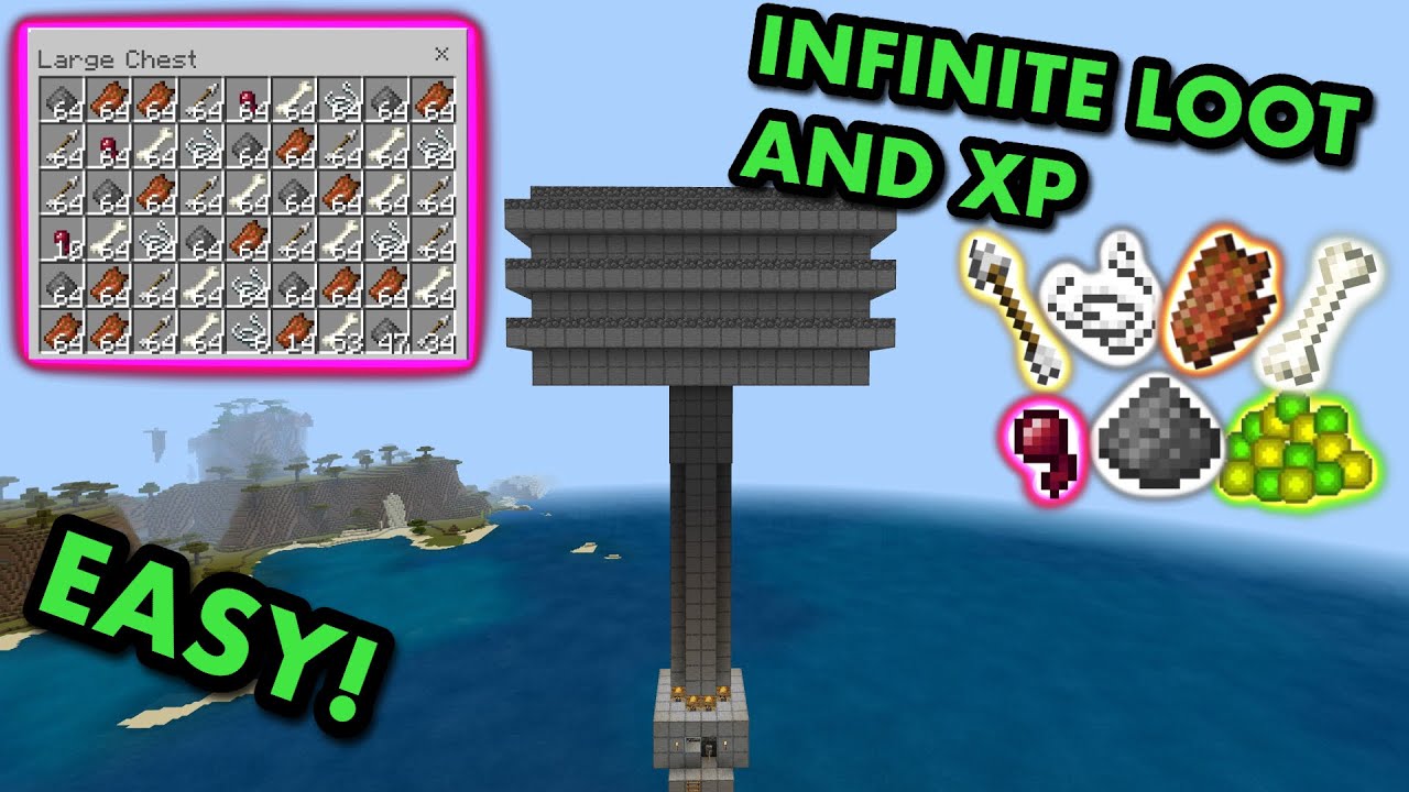 Enderman XP Farm Tutorial in Minecraft Bedrock 1.18 (MCPE/Xbox/PS4