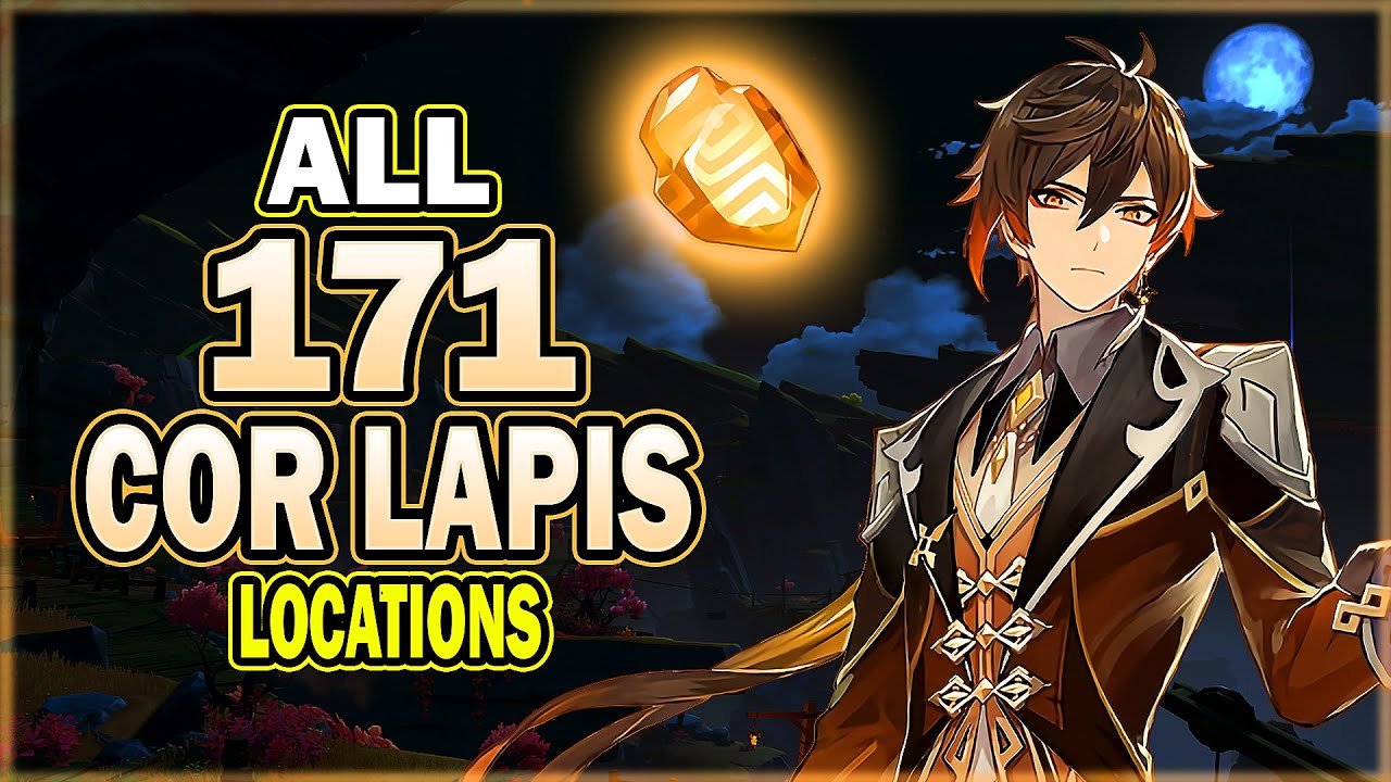 All 171 Cor Lapis Locations Efficient Farming Route Zhongli