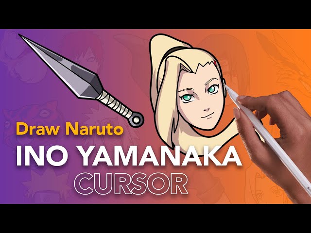 Naruto Ino Yamanaka & Kunai Cursor - Anime Cursor - Sweezy Cursors
