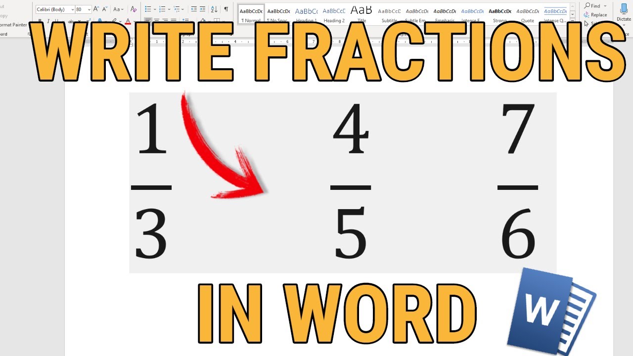 how-to-write-fractions-in-word-in-seconds-youtube