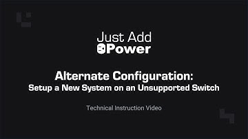 Alternate Configuration: Setup a New System on an Unsupported Switch