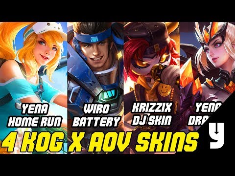 NEW SKINS: AOV x KOG (????) CROSSOVER | WIRO SKIN | YENA SKIN | KRIZZIX SKIN | AOV | LiênQuânMobile