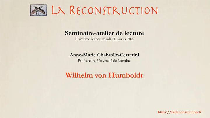 Anne-Marie Chabrolle-Cerret...  : Wilhelm von Humboldt