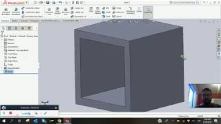 Practica 3.3 - SolidWorks - Construcción de un cubo con vaciado.