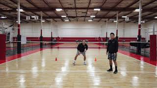 Footwork - Drop-step cone drill back