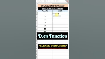 Even Function in Excel #excel #shorts #ytshorts #exceltips #tutorial #shortvideo #excelworld #even