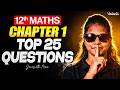 12th Maths | Chapter 1 Top 25 Important Questions | TN State Board | Janasruthi Ma'am